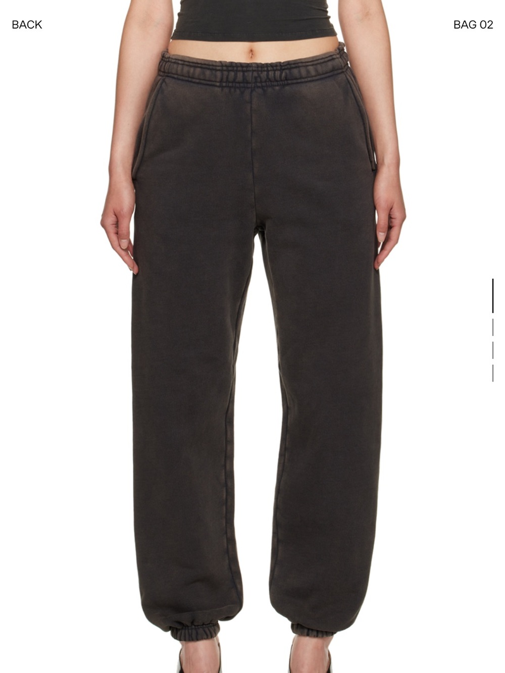 Entire Studios Black Heavy Lounge Pants Washed Black - Size XS